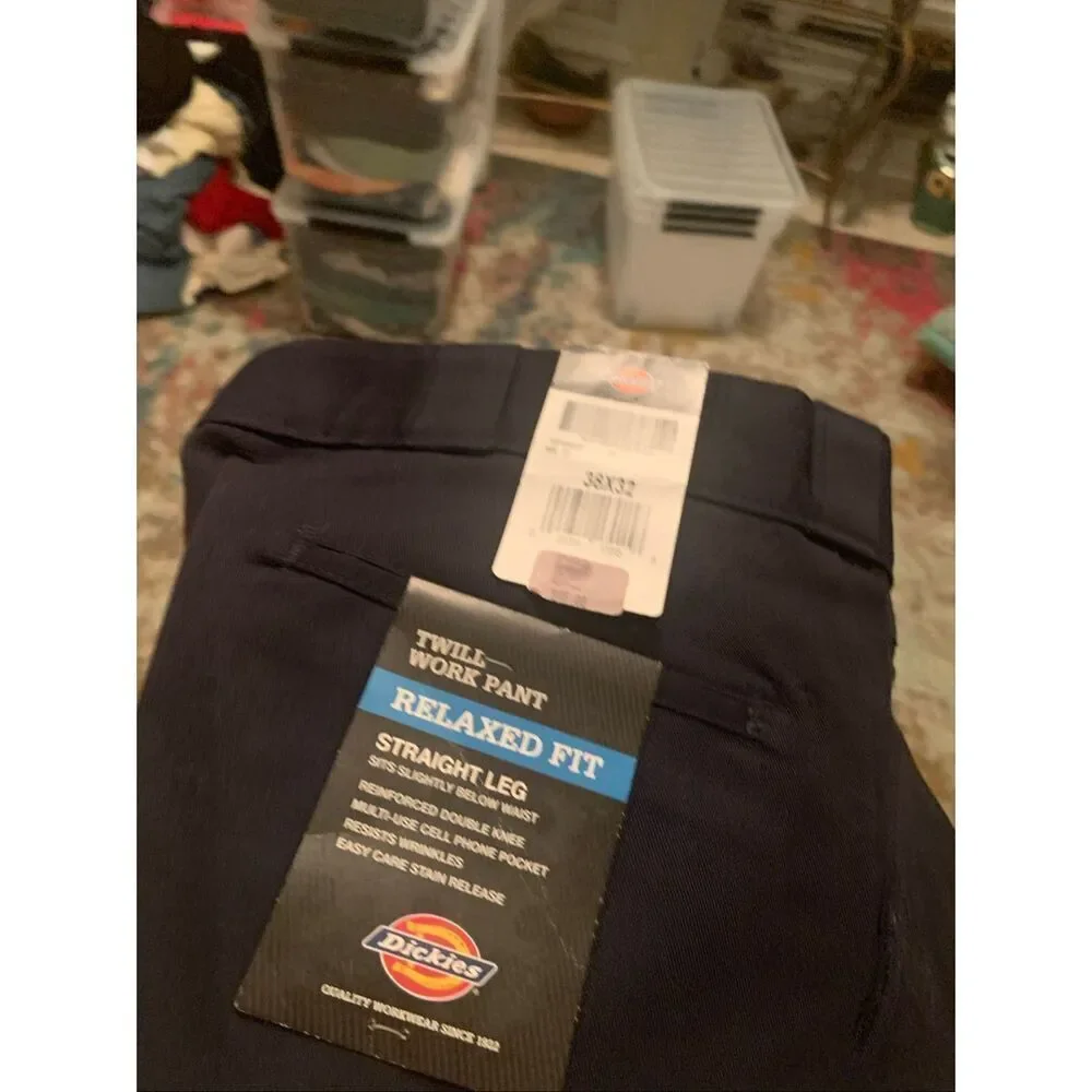 NWT Dickies Men's Loose Fit, Twill Work Pant, Black